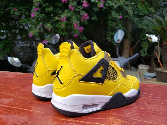 air jordan 4 yellow men's shoes;